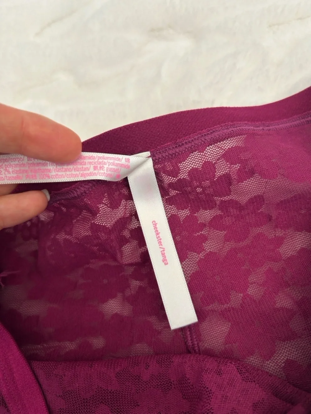 PINK Victoria’s Secret Cheekster Lace Panty L